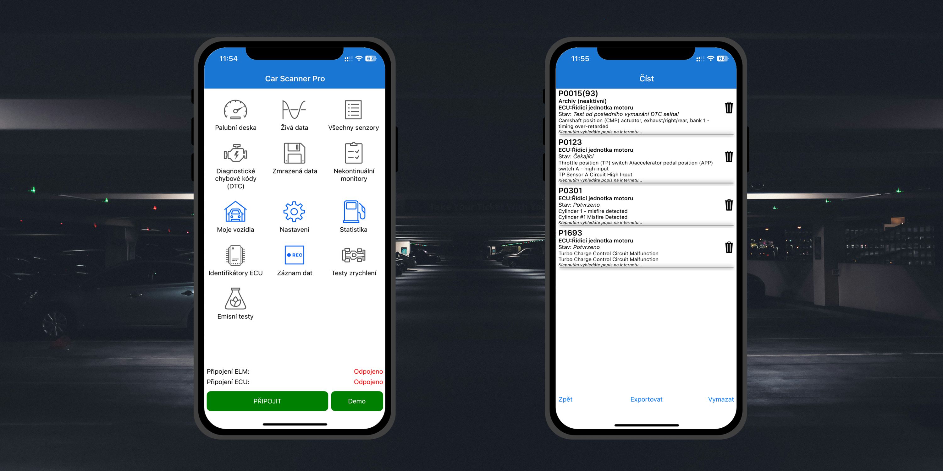 obd2 autodiagnostika elm aplikace v češtině evtech_cz